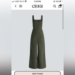 Cider women’s green overalls